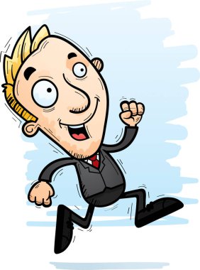 Çalışan bir işadamı bir karikatür çizimi.