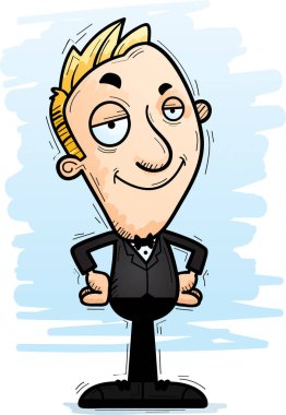 Bir damat emin seyir çizgi film gösterimi.