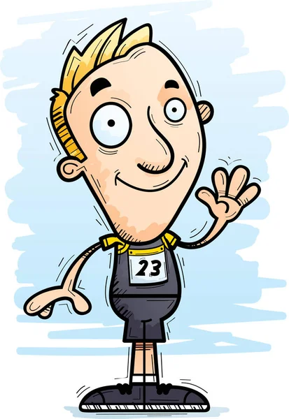 Sallayarak bir adam atlet çizgi film gösterimi.