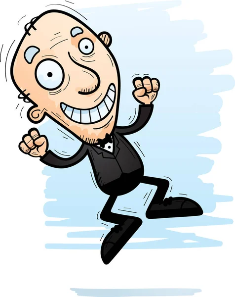 Atlama bir kıdemli vatandaş damat çizgi film gösterimi.