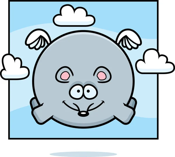Ilustracja Kreskówka Mysz Latające Niebie — Wektor stockowy