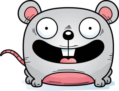 Gülümseyen bir fare çizgi film gösterimi.