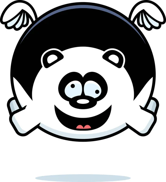 Una Ilustración Dibujos Animados Panda Que Parece Loco — Vector de stock