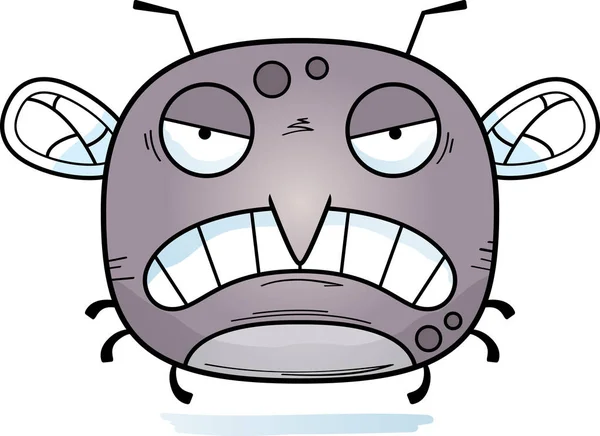 Eine Zeichentrickdarstellung Einer Mücke Die Wütend Aussieht — Stockvektor