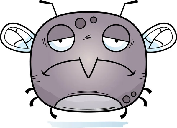 Eine Zeichentrickillustration Einer Mücke Die Traurig Aussieht — Stockvektor