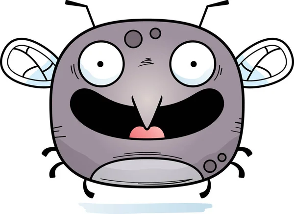Una Ilustración Dibujos Animados Mosquito Sonriendo — Archivo Imágenes Vectoriales