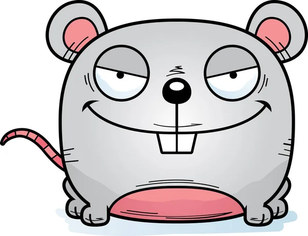 Eine Zeichentrickillustration Einer Finster Aussehenden Maus — Stockvektor