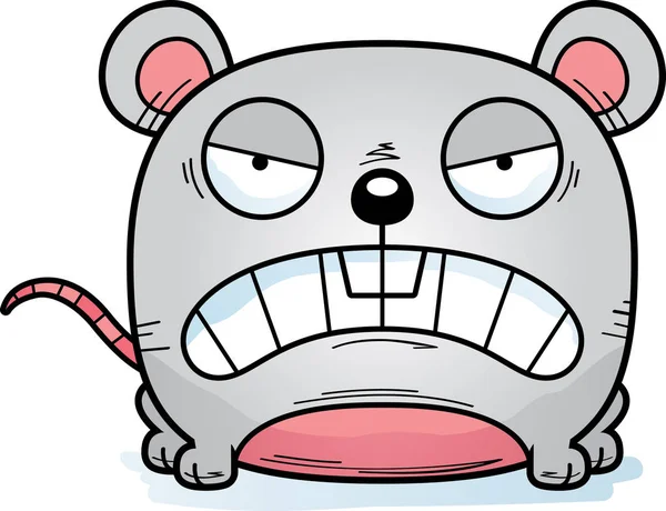 Cartoon Illustration Mouse Looking Mad — Stock Vector