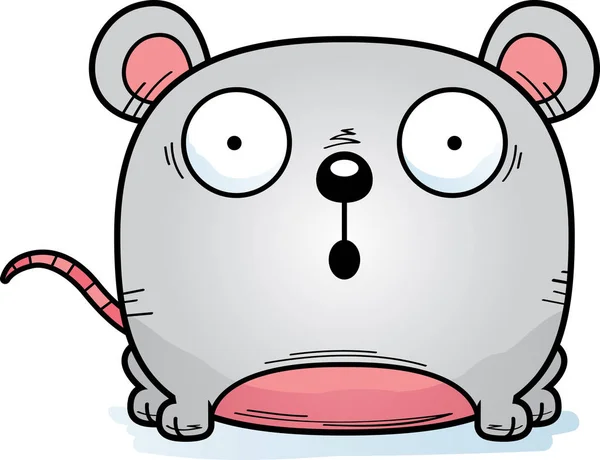 Eine Cartoon Illustration Einer Maus Die Überrascht Aussieht — Stockvektor