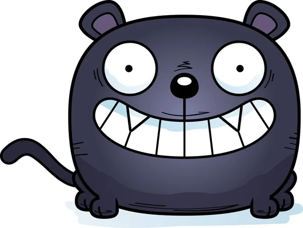 Cub Panther Kreskówka Szczęśliwa Uśmiechnięta — Wektor stockowy