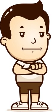 Sıkılmış arayan bir çocuk çizgi film gösterimi.