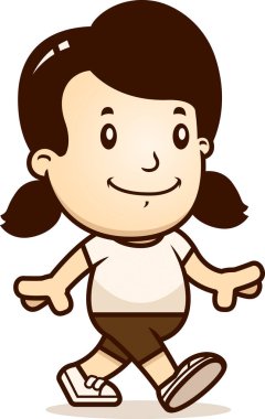 Bir kız çizgi film gösterimi.