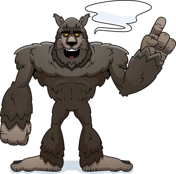 一个狼人说话的卡通插图 — 图库矢量图片