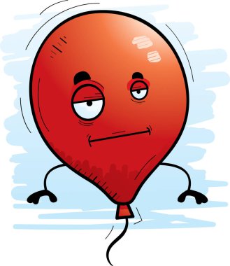 Bir balon sıkılmış bir ifade ile çizgi film gösterimi.