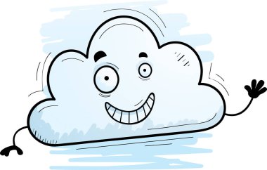 Bir bulut çizgi film gösterimi sallama.