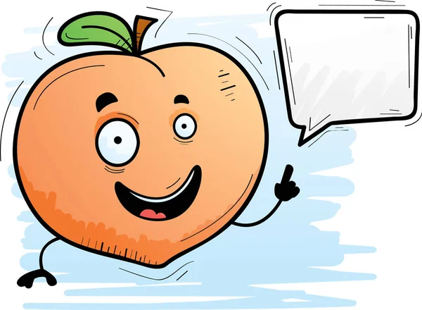 Cartoon Illustration Peach Talking — Stock Vector