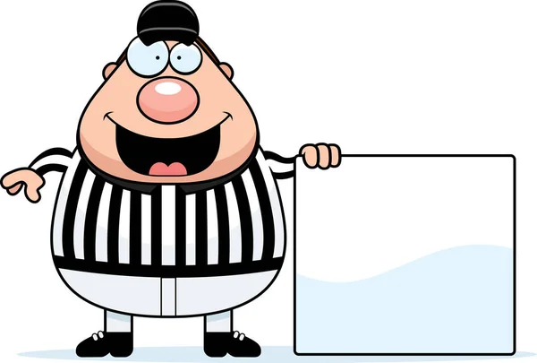 Cartoon Illustration Referee Sign — Stock Vector