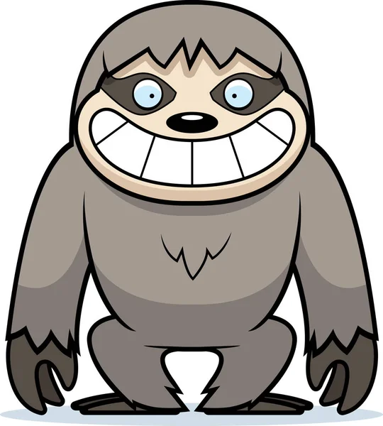 Cartoon Illustration Sloth Grinning — Stock Vector