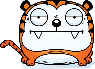 Sıkılmış arıyorsunuz bir kaplan bir karikatür çizimi.