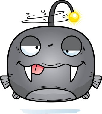 Sarhoş arayan bir viperfish çizgi film gösterimi.