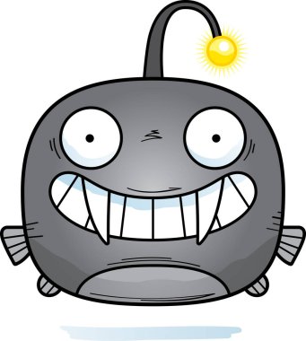 Bir viperfish mutlu görünüyordu çizgi film gösterimi.