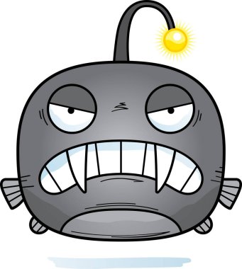 Kızgın arayan bir viperfish çizgi film gösterimi.