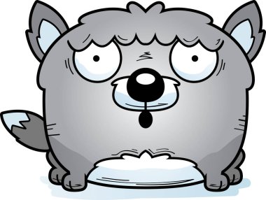 Sürpriz arıyor bir kurt bir karikatür çizimi.