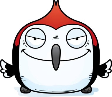 Kızıl başlı ağaçkakan arıyorum bir kötü bir karikatür çizimi.