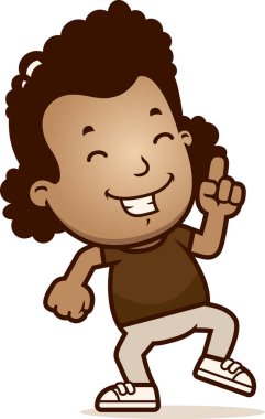 Dans bir kız çizgi film gösterimi.