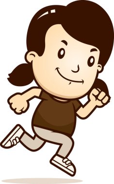 Kaçan bir kız çizgi film gösterimi.