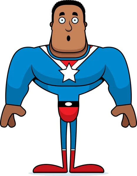 漫画のスーパー ヒーローを見てみるとビックリ — ストックベクタ
