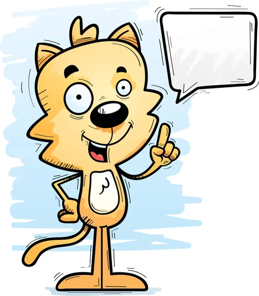 話しているオス猫の漫画イラスト — ストックベクタ