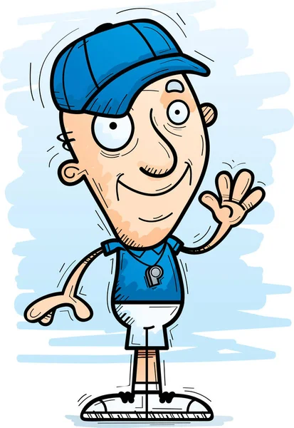 Sallayarak bir yaşlı adam koç çizgi film gösterimi.