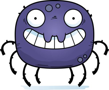 Mutlu görünüyordu bir örümcek çizgi film gösterimi.