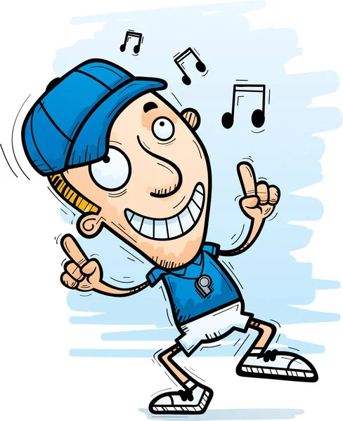 Bir adam koç dans çizgi film gösterimi.