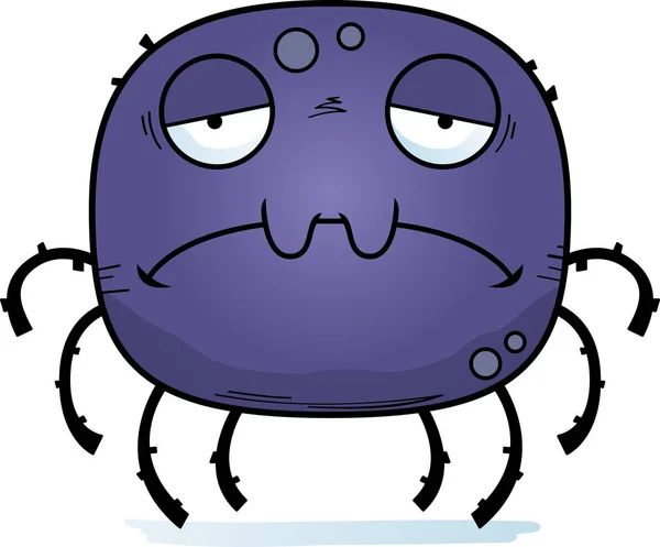 Cartoon Illustration Spider Looking Sad — Stock Vector