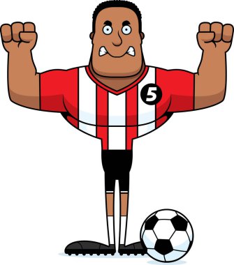 Bir çizgi film futbol oyuncu kızgın isteyen.