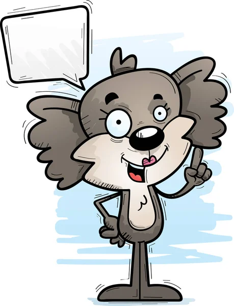Cartoon Illustration Female Koala Talking — Stock Vector