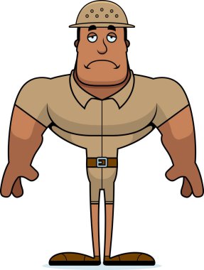 Üzülmüş bir karikatür hayvan bekçisi.