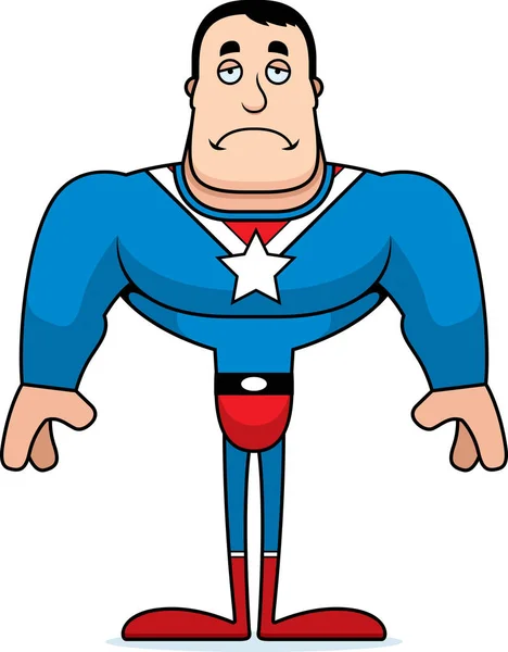 悲しい探している漫画のスーパー ヒーロー — ストックベクタ