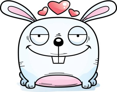 Aşık bir tavşan çizgi film gösterimi.