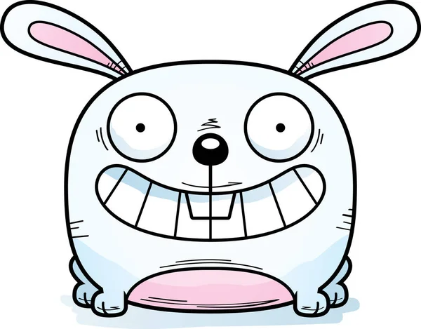 Una Ilustración Dibujos Animados Conejo Que Parece Feliz — Vector de stock