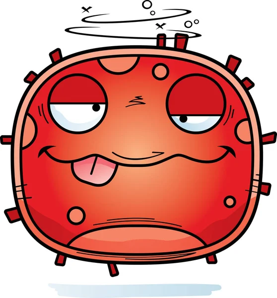 看上去醉醺醺的血红细胞的卡通插图 — 图库矢量图片