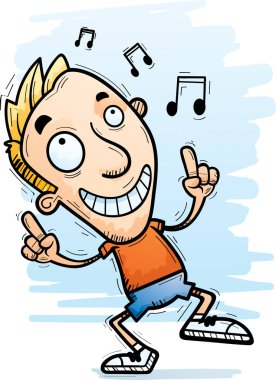 Bir adam dans çizgi film gösterimi.