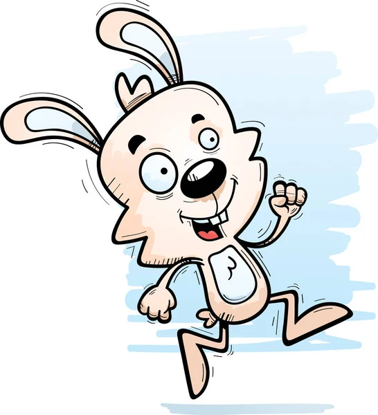 Cartoon Illustration Male Rabbit Running — Stock Vector