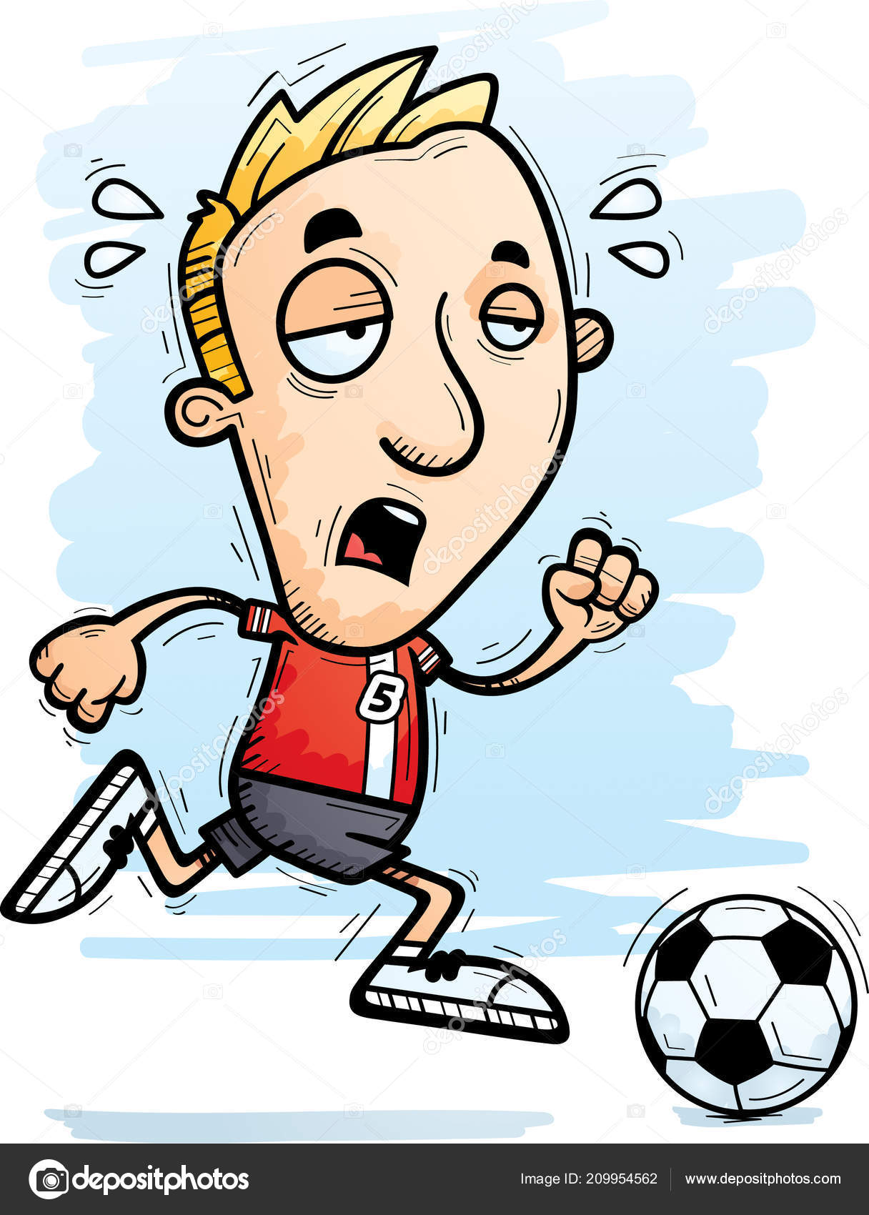 Desenho de desenho animado de um jogador de futebol