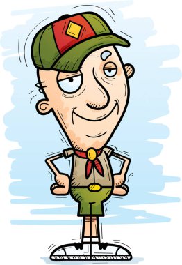 Kendine güvenen arıyorum kıdemli vatandaş adam izci çizgi film gösterimi.