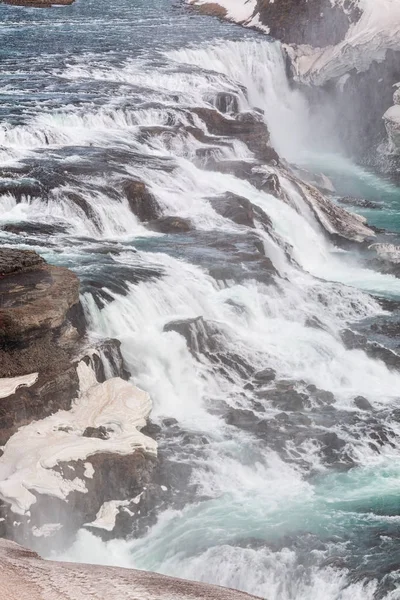 Close up da cachoeira Gullfoss na Islândia — Fotografia de Stock