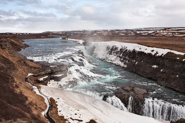 Gullfoss waterval in IJsland — Stockfoto