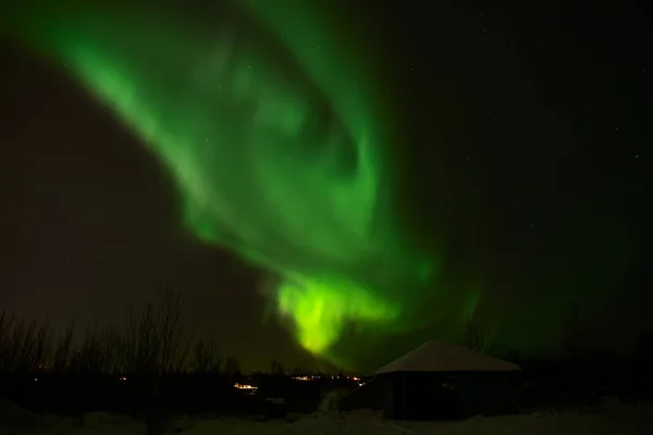 Heidmork Reykjavik Zlanda Yakınındaki Kuzey Işık — Ücretsiz Stok Fotoğraf